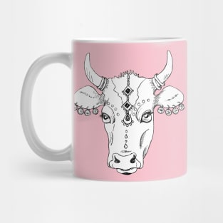 Cute and Pretty Indian Cow Sketch Mug